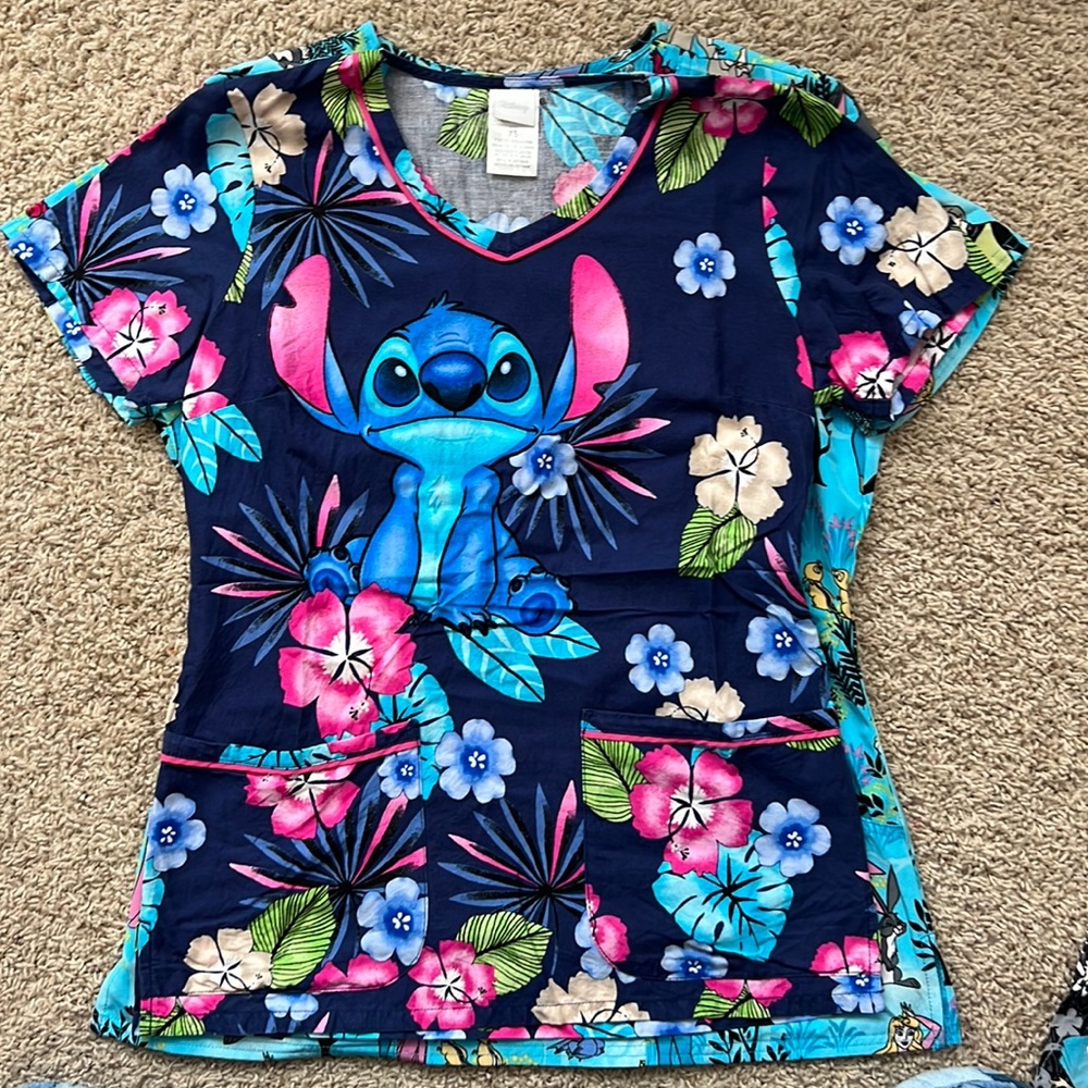 Stitch Disney scrub top